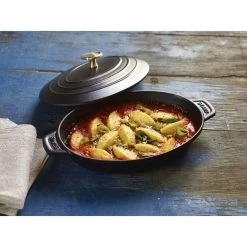 Staub Pirofila Con Coperchio Ovale - 23 Cm, Nero -Negozio Di Cucina 000017030