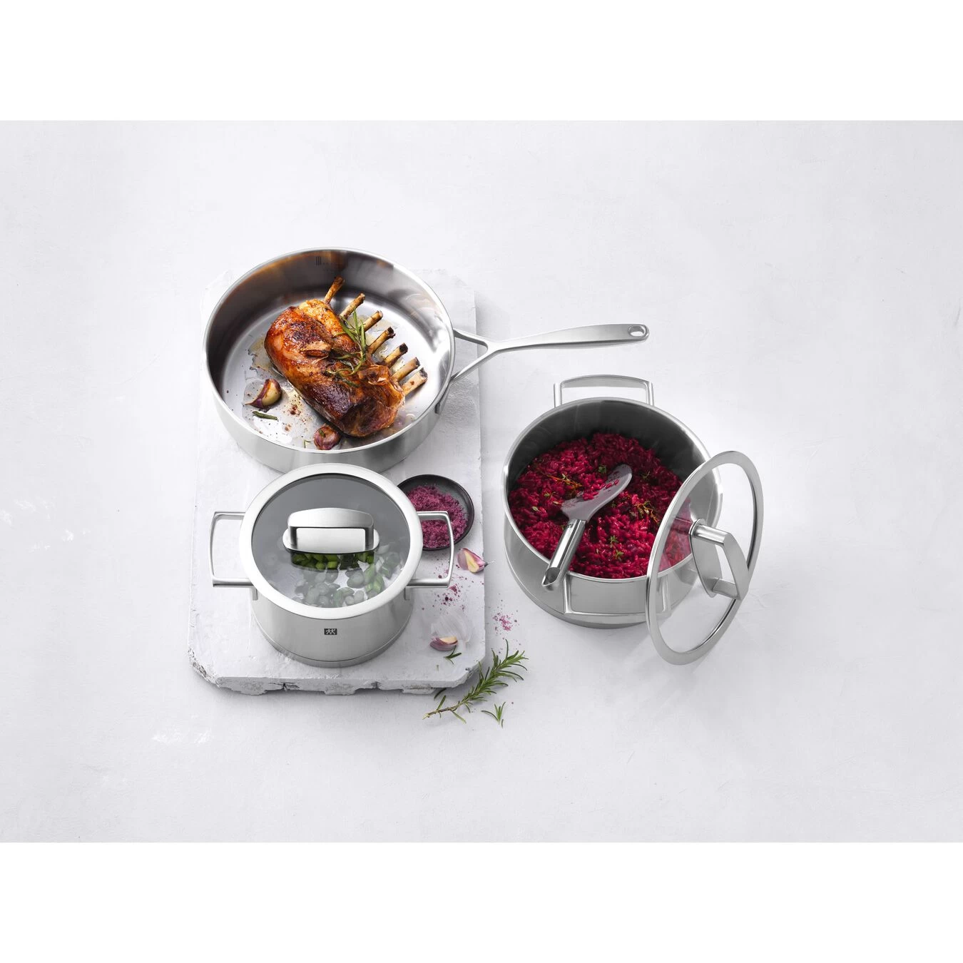 Zwilling Set Di Pentole - 3-pz., 18/10 Acciaio Inossidabile 4 Zwilling Set Di Pentole - 3-pz., 18/10 Acciaio Inossidabile - immagine 2