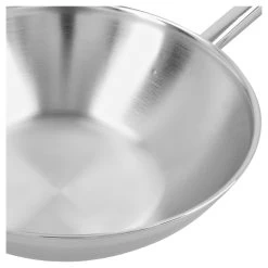 Demeyere Wok Fondo Piatto - 30 Cm, 18/10 Acciaio Inossidabile -Negozio Di Cucina 000023638