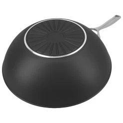 Demeyere Wok Fondo Piatto - 30 Cm, Alluminio, Duraslide Titanium -Negozio Di Cucina 000024533