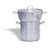 COUSCOUSSIERA BOMBATA IN ACCIAIO INOX CON COPERCHIO Ø40CM 1 COUSCOUSSIERA BOMBATA IN ACCIAIO INOX CON COPERCHIO Ø40CM -Negozio Di Cucina 107 040