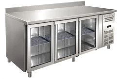 TAVOLO REFRIGERATO 1795 X 700 X 960 Mm Con Porte Vetro