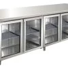 TAVOLO REFRIGERATO 2230 X 700 X 860 Mm Versione Con Porte Vetro -Negozio Di Cucina 1445 1