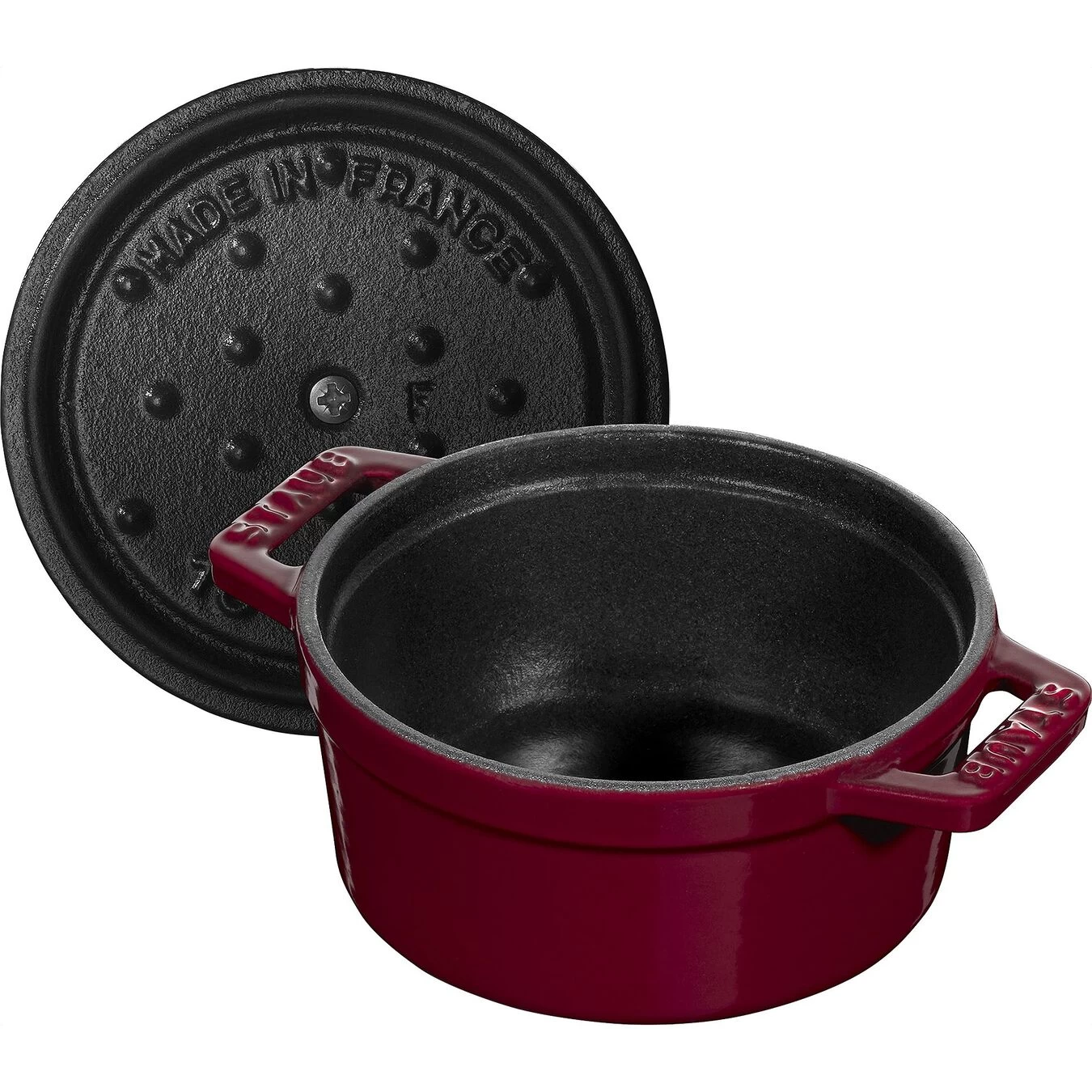 Staub Mini Cocotte Rotonda - 10 Cm, Bordeaux 8 Staub Mini Cocotte Rotonda - 10 Cm, Bordeaux - immagine 6