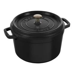 Staub Cocotte Vento Rotonda - 24 Cm, Nero
