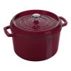 Staub Cocotte Vento Rotonda - 24 Cm, Bordeaux -Negozio Di Cucina 40506566