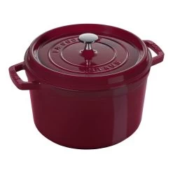 Staub Cocotte Vento Rotonda - 24 Cm, Bordeaux