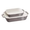 Staub Set Di Pirofile Rettangolare - 2-pz., Grigio Antico -Negozio Di Cucina 40511 922 4