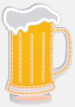 Boccale Di Birra Luminoso Monofacciale, Sagomato, Con LED A Vista.