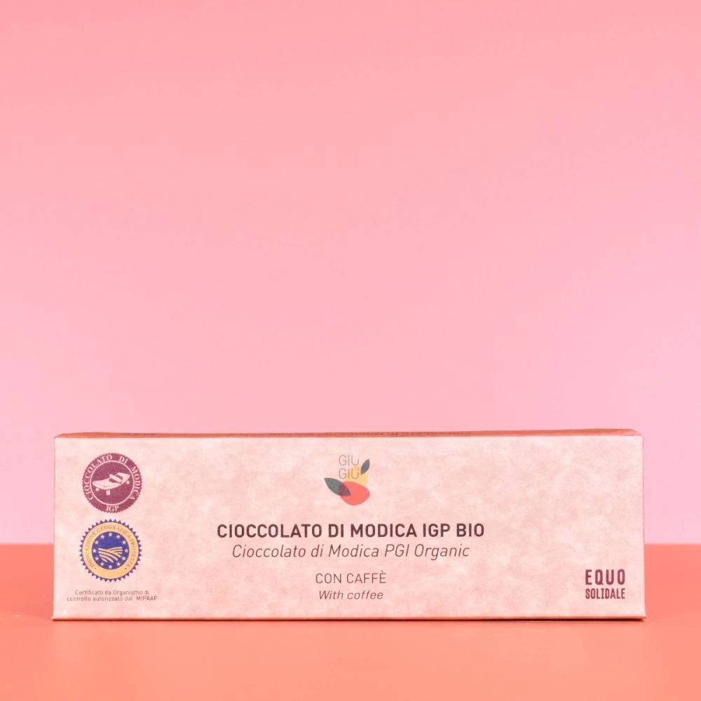 Giù Giù Cioccolato Di Modica IGP Al Caffè Bio Gr.60 3 Giù Giù Cioccolato Di Modica IGP Al Caffè Bio Gr.60
