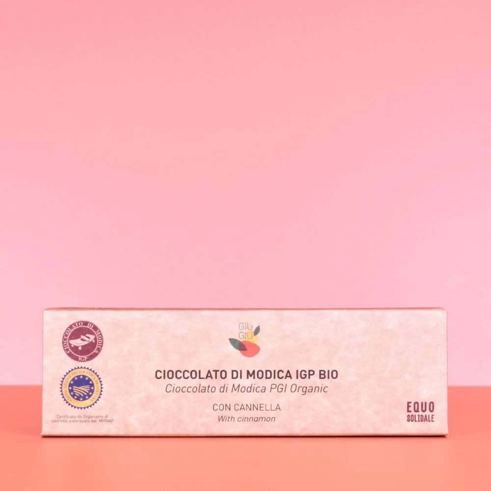 Giù Giù Cioccolato Di Modica IGP Cannella Biologico 60gr. 3 Giù Giù Cioccolato Di Modica IGP Cannella Biologico 60gr.