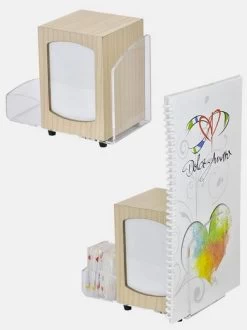 Portasalviette In Legno Con Portazucchero E Portalistini